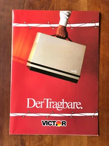 VICTOR VICKY Computer - Der Tragbare - Prospekt Vintage, NEU / aufklappbar A2 - Afbeelding 1 van 4