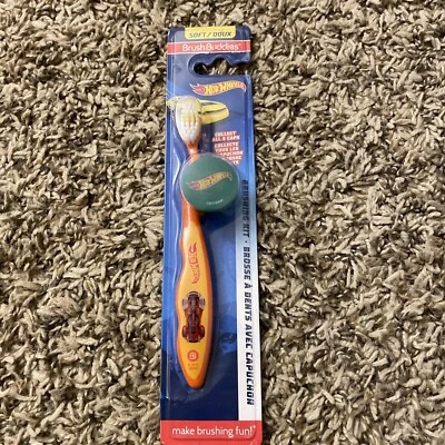 BrushBuddies Hot Wheels, 1 cepillo de dientes suave manual y 1 tapa Foto 1 de 4
