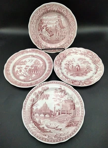 Spode Archive Collection Georgian Series 10" Dinner Plate Lot Of 4 England Red - Picture 1 of 10