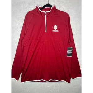 Indiana Hoosiers Pullover Uomo XL Rosso NCAA Basket Colosseo 1/4 Zip - Foto 1 di 15