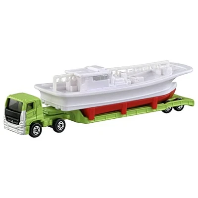 Tomica Long 150 Fuso Super Great Fishing Boat Carrier Truck Diecast NEUF - Photo 1/2