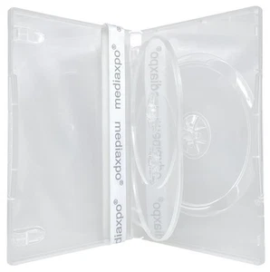 Lot de 3 étuis DVD triple disque transparent STANDARD - Photo 1/5