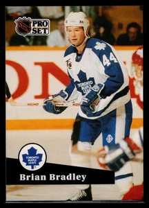 1991-92 NHL Pro Set Brian Bradley #489 Toronto Maple Leafs - Foto 1 di 2