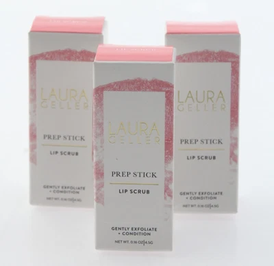 3-Pk / Laura Geller PREP STICK кромки скраб помада .16 унций отшелушивающий - новый в коробке - Изображение 1 из 4