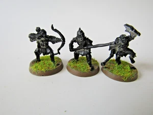 A18 WARHAMMER  LOTR / MIDDLE EARTH - ORC  WARRIORS 3 X METAL MODEL - Picture 1 of 2