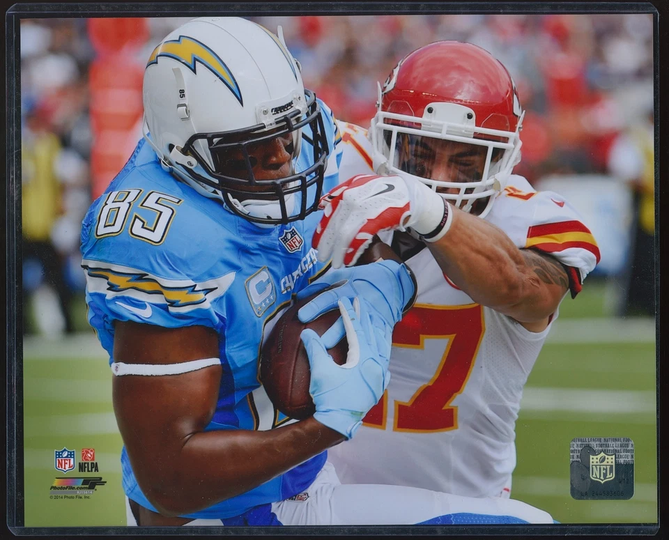 Archivo de fotos de la NFL Antonio Gates San Diego Chargers 8x10 foto Foto 1 de 1