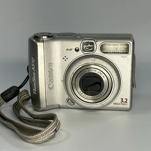 Canon PowerShot A510 3.2MP Digital Camera Silver Broken Parts Repair - Picture 1 of 7
