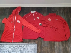 Houston Cougars Nike Dri-Fit, Colosseum Pullover Hoodie Men's Lot L Large Shirts - Picture 1 of 13