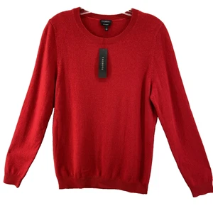 Nuevo con etiquetas Suéter Talbots Talla Grande Rojo 100% Cachemira Pura Manga Larga Tejido Cuello Redondo - Imagen 1 de 11