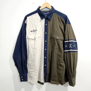 Camisa Western Wrangler Vintage Talla XL Bloque de Color Perla Snap Vaquero Azteca Años 90 - Imagen 1 de 11