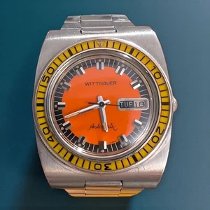 Reloj Wittnauer Diver Automático Bisel Baquelita Naranja Años 70 De Colección 1002-W100 SS - Imagen 1 de 5