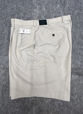 Brooks Brothers Hombres Elliott Ligero Ventaja Chino Corto Plisado 38 Marfil Foto 1 de 4
