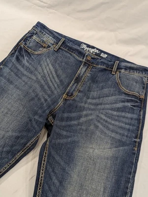 Jeans Wrangler 40x36 (etiqueta 38x36) Bota Retro Delgada Bota de Vaquero Denim Occidental Alta Foto 1 de 4