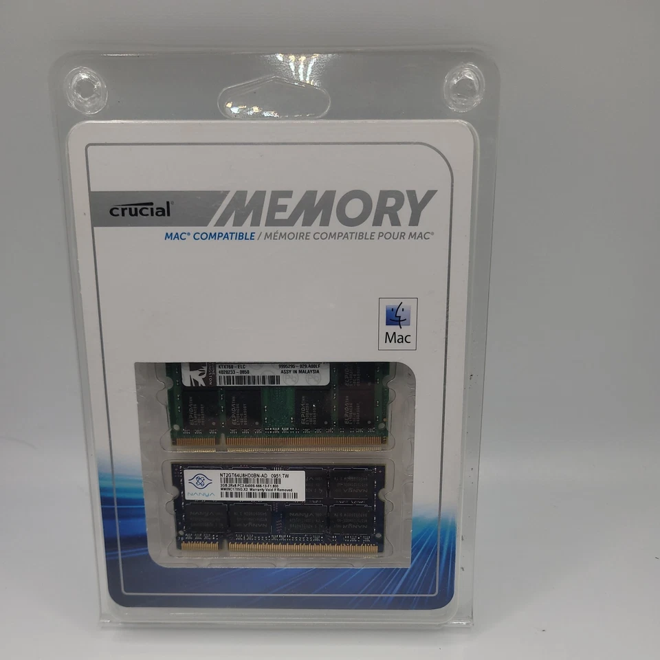 NANYA 2GB 2 G 2RX8 DDR2 800MHz PC2-6400S 200PIN SO-DIMM Laptop RAM Memory 200Pin - Image 1 of 4