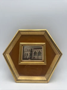 Obra de arte enmarcada vintage de 1850 "Temple Church" con certificado de autenticidad - Imagen 1 de 9