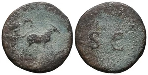 Roman Bronze Sestertius - Rome 32 AD - Tiberius - S C - Picture 1 of 4
