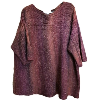 Suéter Catherines Ombre Tejido Manga Corta Plus 3x 26/28 Oficina Boho Maduro Foto 1 de 4