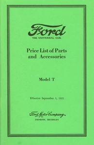 1909 10 11 12 21 FORD MODEL T CHASSIS  PARTS PRICE LIST - Picture 1 of 1