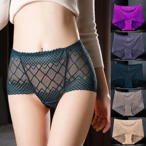 Women Sexy High Waist Underwear Lace Tummy Control Push Panties Briefs Knickers# - Picture 1 of 30