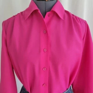 Camicetta rosa caldo vintage di Judy Bond taglia 14 - Foto 1 di 13