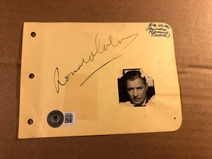 Ronald Colman Rare Very Early Autographed Page '35 +Rochelle Hudson Pris. Zenda - Picture 1 of 10