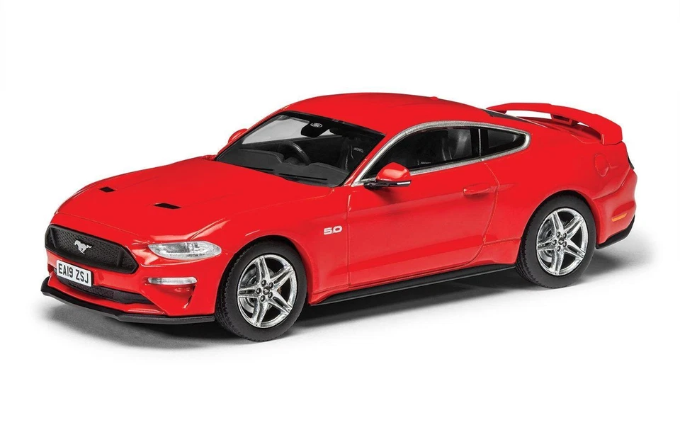 Corgi Vanguards 1:43 Ford MUSTANG Mk6 Gt Fastback - Rennen Rot Druckguss Modell - Bild 1 von 1