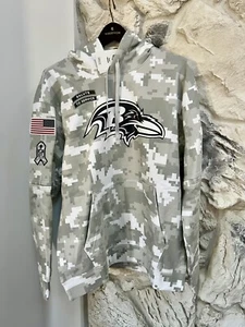 AUTHENTIC Nike Baltimore Ravens 2024 Salute to Service Club Hoodie FAST SHIP ✅✅ - Picture 1 of 5