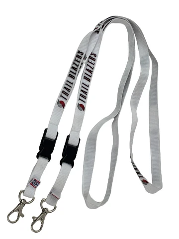 Lot Of 2 Portland Trail Blazers NBA Keychain Lanyards White Red Black Basketball Cover