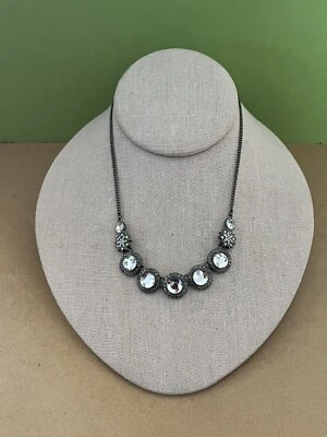 Pilgrim Danish Design Gunmetal and Rhinestone Necklace  - Image 1 of 4