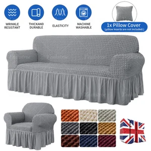 1/2/3 Seater High Elastic Stretch Lounge Sofa Covers Slipcover Couch Protector - Picture 1 of 43