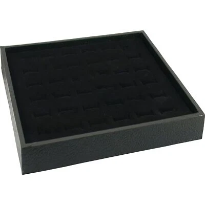 Wood Jewelry Display Case Box 36 Ring Velvet Insert - Image 1 of 4