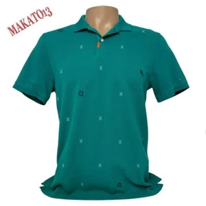 Nike Dri-Fit Mens Size MEDIUM Polo Shirt Charms Pique Golf Green Embroidered Tee - Picture 1 of 10