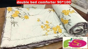 BIG BOSS Double Designer Comforter Queen Size Glace Cotton Microfiber Filling. - Picture 1 of 4