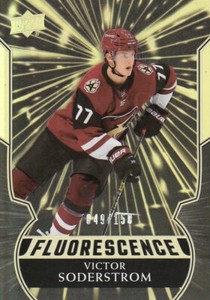 2020-21 Victor Soderstrom Upper Deck Series 2 Gold Fluorescence RC 49/150 #F-24