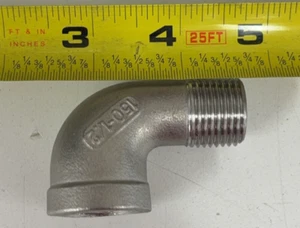 1/2" NPT street elbow, 316 SS, female-male- 4pcs - Picture 1 of 2