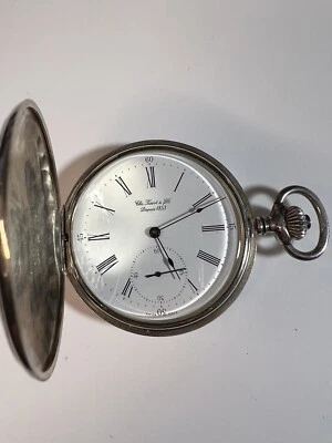 Tissot Sterling Silver Hunting Case Cal 6498 17J S16 ETA Movement Pocket Watch - Image 1 of 4