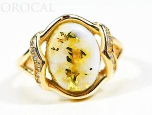 Gold Quartz Ladies Ring "Orocal" RL1107DQ Genuine Hand Crafted Jewelry - 14K Gol