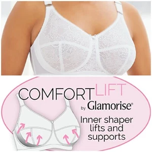 Visit QUALITY-MADE USA Glamorise Store ~CLICK HERE NOW~ All New Sealed White Bra - Picture 1 of 24