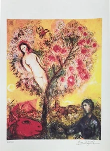 Mark Chagall • ‚TREE OVER VILLAGE‘ - Faksimile signiert Limited Edition Giclee - Bild 1 von 1