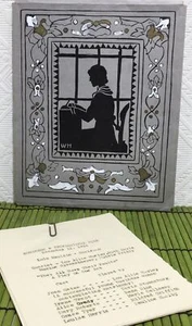 Vintage Small Paper Folder Envelope 1930s 5.75" x 6.75" Shadow Picture Writing - Picture 1 of 9