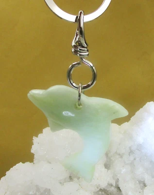 SERPENTIN   DELFIN SCHLÜSSELANHÄNGER EDELSTEIN       Nr.13 - Bild 1 von 2