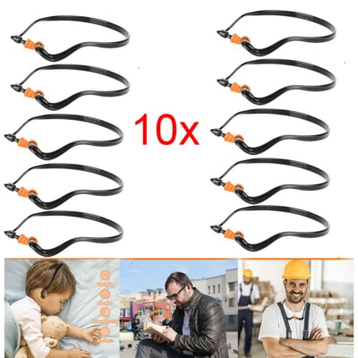 10pcs Reusable Ear Plugs U-Bands Shooting Firing Range Hearing Noise Protection