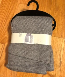 Gray Knit Scarf, new, 67 in x 11.8 in, polyester, rayon, nylon, new - Picture 1 of 9
