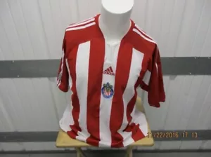 VINTAGE ADIDAS Chivas of Guadalajara MLS XL SEWN RED JERSEY KIT MEXICO - Picture 1 of 5