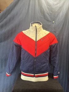 Champion Stadium Chevron Puffer Jacket Insulated Red Blue Men’s Medium      T11 - Picture 1 of 10
