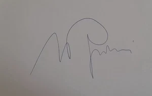 Tarjeta firmada por Silvio Berlusconi ex propietario del AC Milan, ex primer ministro de Italia - Imagen 1 de 1