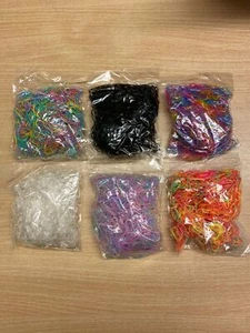 1000 Multi Color Mini Hair Elastics Rubber Bands Braids Braiding Plaits Bands - Picture 1 of 13