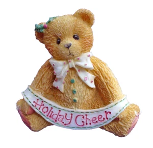 Cherished Teddies PIN Christmas Vintage BEAR Holiday Cheer Enesco Brooch - Picture 1 of 2