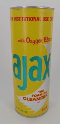 ¡Limpiador institucional Ajax 21 oz vintage como nuevo sin abrir en tubo amarillo! ¡ENVÍO GRATUITO! Foto 1 de 4