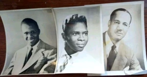 3 Original C. 1950 8x10 Sepia Portrait Photos ~ Young African American Men - Picture 1 of 4